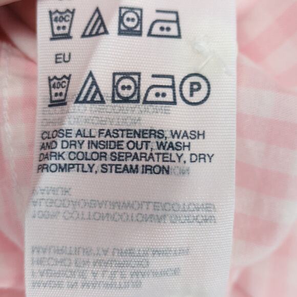 Tommy Hilfiger Men's XL Classic Fit Button Down Shirt, Pink Gingham Check Preppy - Picture 6 of 6